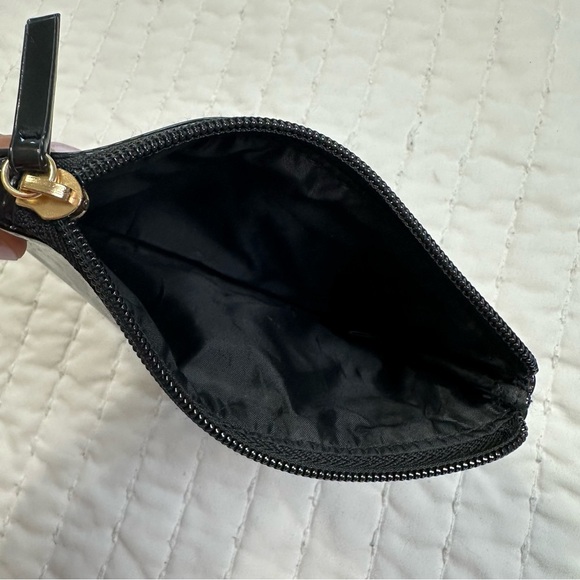 Victoria's Secret Black Pouch with Pink Text Cosmetic Bag - Picture 6 of 7